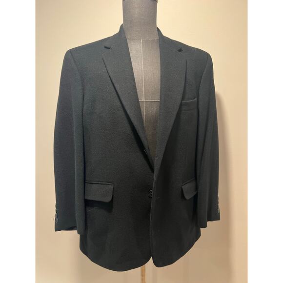 Club Room 100% Camel Hair Suit Jacket Black Size S-40 JL - Picture 1 of 16
